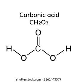 Chemical Structural Formula Carbonic Acid Stock Vector Royalty Free