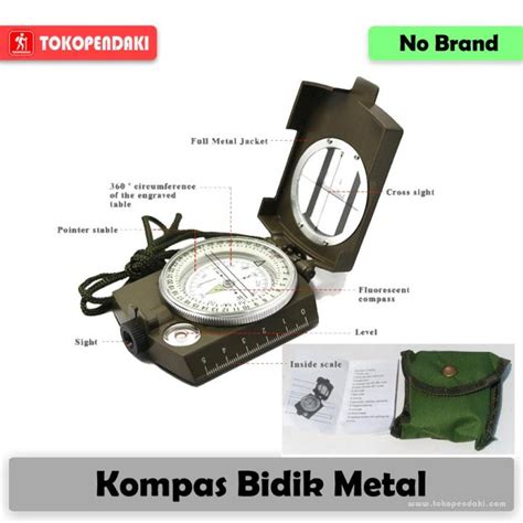 Kompas Bidik Orienteering Outdoor Metal Lensatic Prismatic Compass