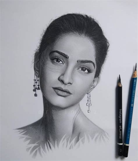 Sonam Kapoor Sketch By Imrozkhan On Deviantart