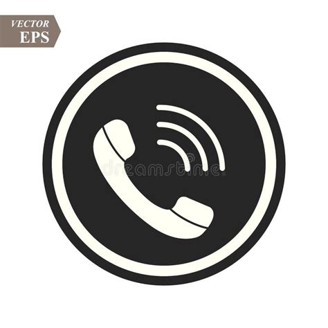 Phone Icon In Trendy Flat Style Isolated On Grey Background Handset