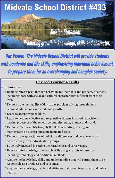 mission statement | Midvaleschools.org