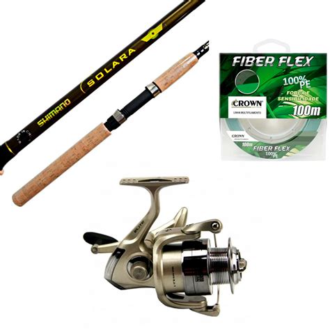 Conjunto De Pesca Vara Solara Shimano E Molinete Elite Marine Sports