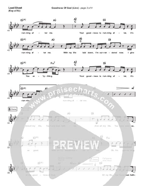 Goodness Of God Live Sheet Music Pdf Cece Winans Praisecharts