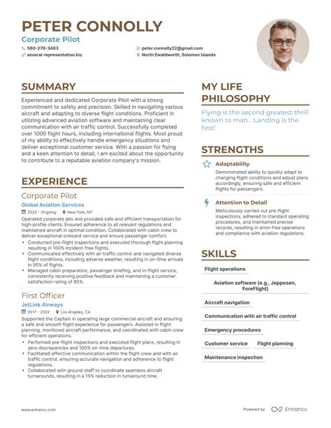 3 Successful Corporate Pilot Resume Examples And Writing Tips For 2024