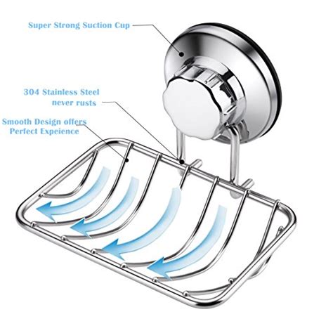 Ipegtop Super Powerful Vacuum Suction Cup Soap Dish Updated Strong