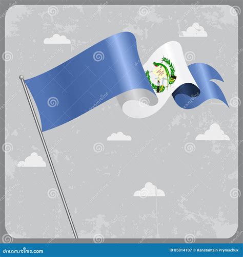 Guatemalan Wavy Flag Vector Illustration Stock Vector Illustration