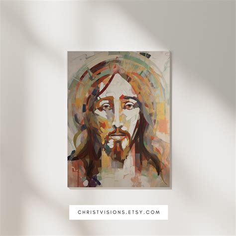 Abstract Jesus Christ Digital Art Printable Christian Wall Art Jesus ...