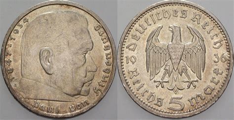 Kleinm Nzen Drittes Reich Reichsmark A Drittes Reich Paul