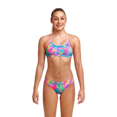 Funkita Racerback Jungle Party Bikini Refurbished Multicolor Swiminn