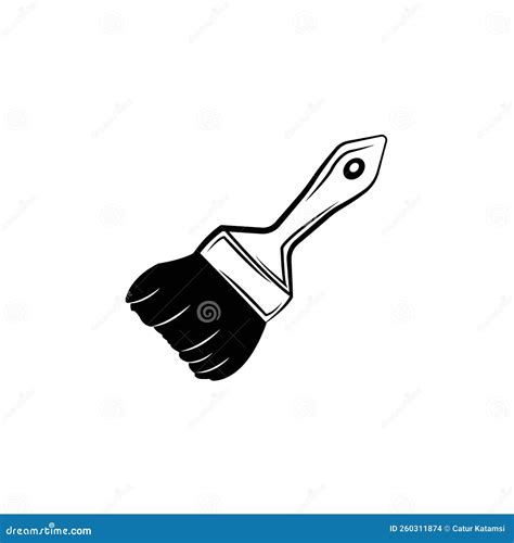 Paintbrush Icon Logo Vector Stock Illustration - Illustration of brush ...