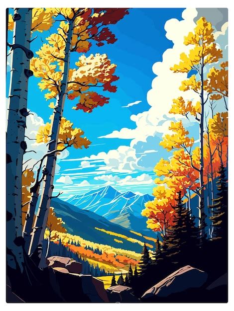 Premium Vector Aspen Ski Resort Colorado Vintage Travel Poster Souvenir Postcard Portrait