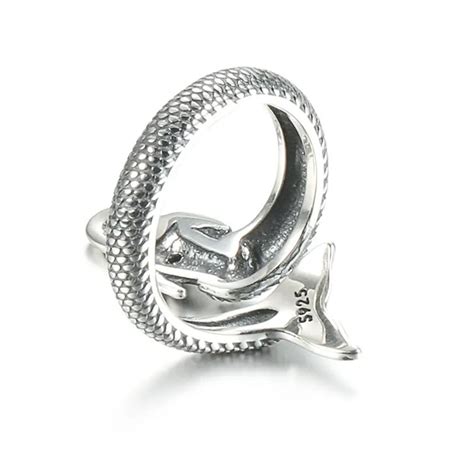 925 Sterling Silver Resizable Mermaid Ring Etsy