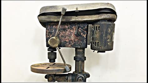 Old Rusty Drill Press Restoration Restore Drill Press Youtube