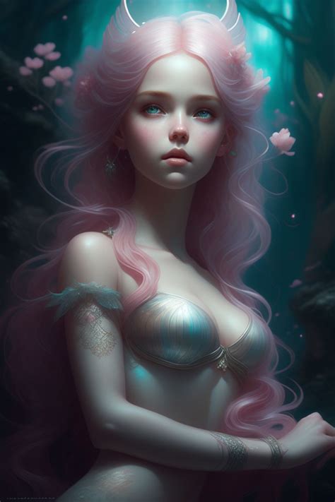 Smoggy Heron520 A Cute Mermaid With Soft Pink Hair