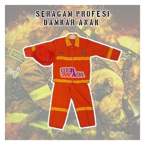 Jual Baju Seragam Profesi Anak Damkar / Seragam Pemadam Kebakaran Anak ...