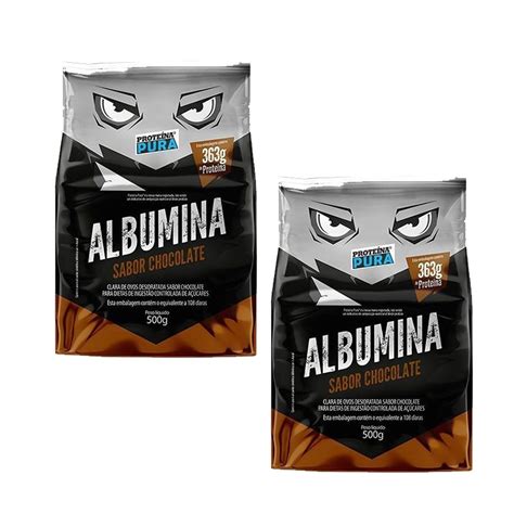 Kit 2X Albumina 500g Chocolate Proteína Pura OtimaNutri