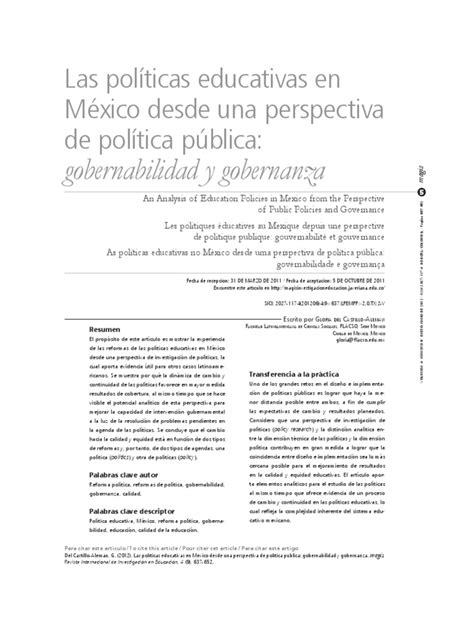 Las Politicas Educativas En México 1 Pdf Educación Primaria México