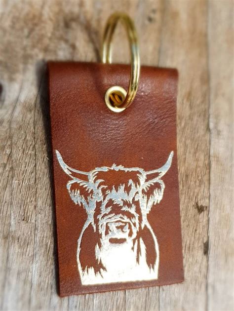 Leather Highland Cow Keyring Bee Keyring Stag Keyring Pheasant Etsy