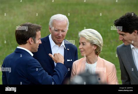 Elmau U S President Joe Biden 26th June 2022 From L To R French