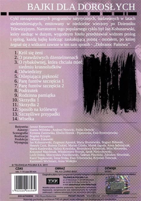 Bajki Dla Doros Ych Cz Dvd Dvd Jan Kobuszewski Dvd S Bol