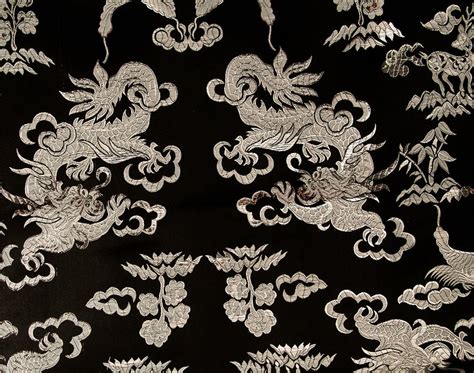 Korean Traditional Dragon Pattern Fabric Cloth for Hanbok Dress Table ...