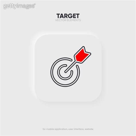 Red Aim Arrow Idea Perfect Hit Winner Target Goal Success Pin