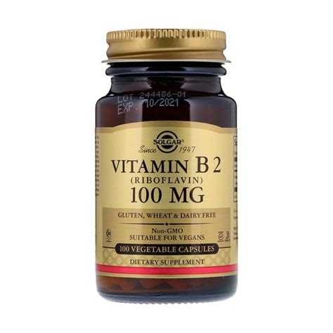 Buy Solgar Vitamin B2 100mg Capsule Riboflavin 100 S Life Pharmacy