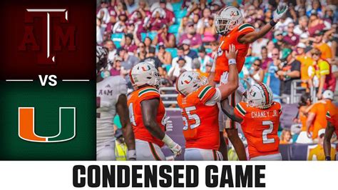 Texas A M Vs Miami Condensed Game 2023 ACC Football YouTube