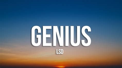 Lsd Genius Lyrics Ft Sia Diplo Labrinth Youtube