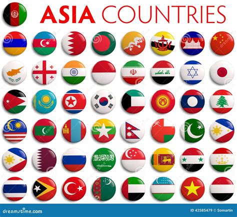 Asia Country Flags Royalty-Free Stock Photography | CartoonDealer.com ...