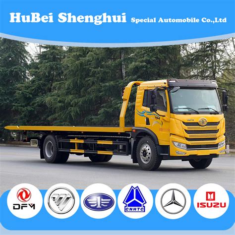 FAW Dongfeng Sinotruk HOWO 10tons Recovery Flatbed Hydraulic Wrecker