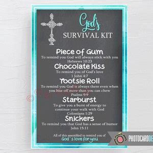 Gods SURVIVAL Kit Tag Church Tag Survival Kit Printable Christian