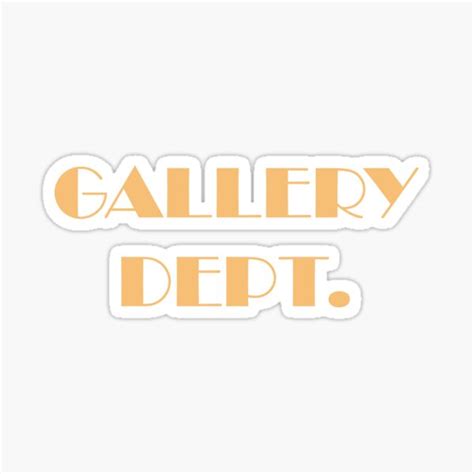 Gallery Dept Sticker For Sale By Artlfish Redbubble