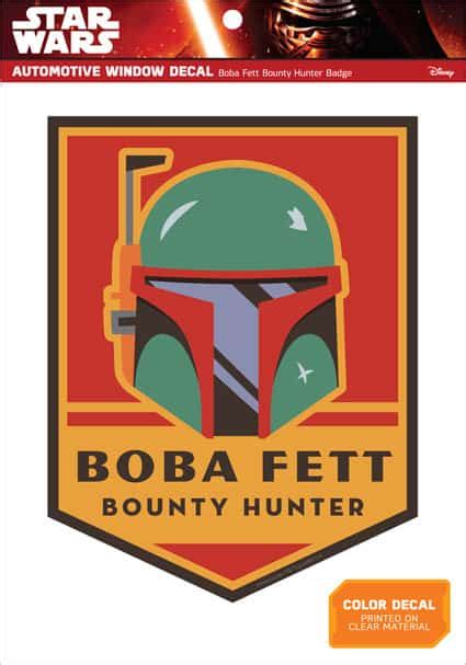 Boba Fett Bounty Hunter Badge Window Decal Fanwraps