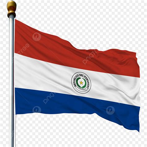 Paraguay Bandera Nacional Bandera Ondeante Bandera De Asta De Bandera