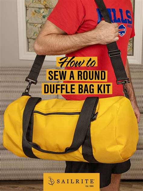 Diy Duffle Bag — How To Sew A Round Duffle Bag Kit Diy Duffle Bag Duffle Duffle Bag