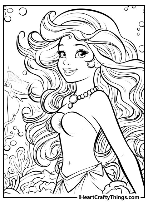 The Little Mermaid Ariel Coloring Pages 54 Free Printables