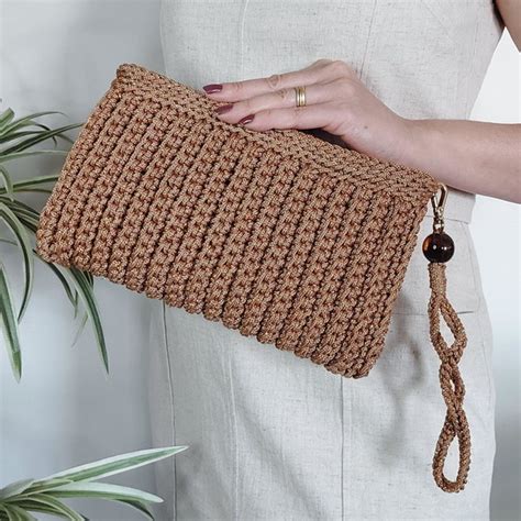 Bolsa Clutch De Croche Fio Nautico Produtos Elo7