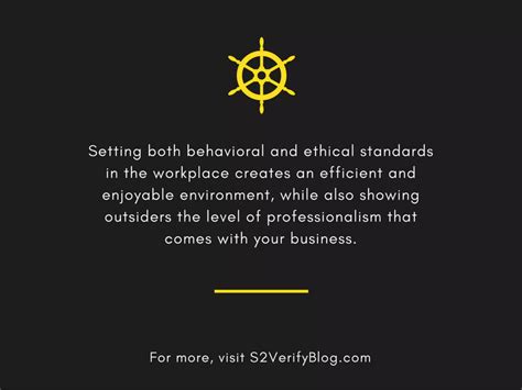 setting standards   workplace