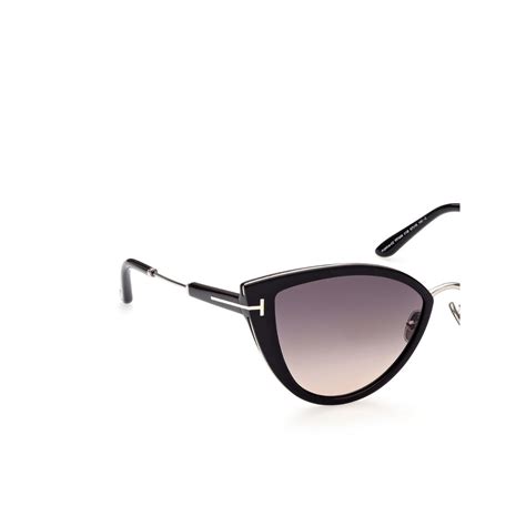 Tom Ford FT08685701B Anjelica 02 Cat Eye Sunglasses For Women Multi