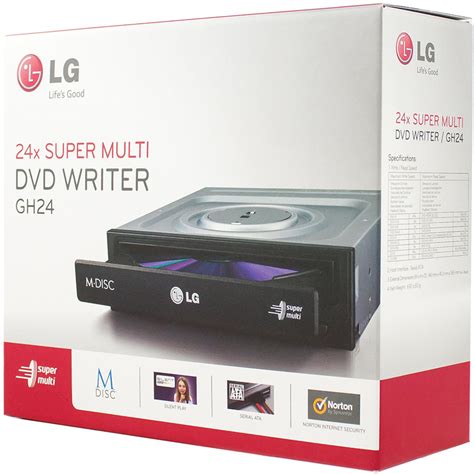 LG Internal 24x Super Multi DVD Rewriter With M Disc GH24NSC0R