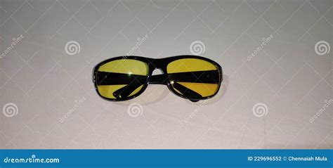 Night Driving Eye Glasses Yellow Coted Image Stock Photo Image Of