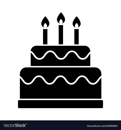 Birthday Cake Icon Royalty Free Vector Image Vectorstock