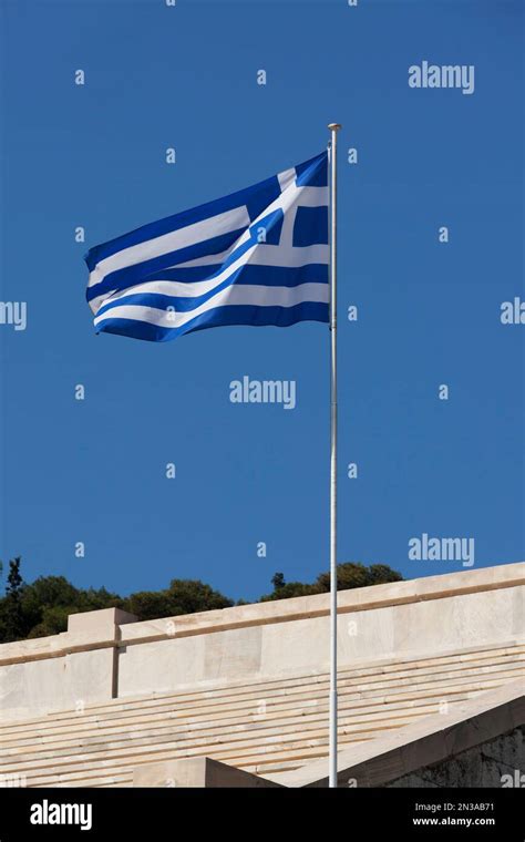 Greek olympic flag hi-res stock photography and images - Alamy