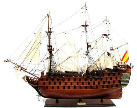 Tres Belle Maquette De Bateau En Bois Le Santa Anna L Cm Eur