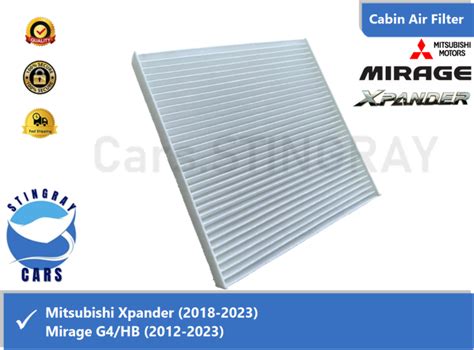 Cabin Air Filter Mitsubishi Mirage G4 HB 2012 2023 Mitsubishi