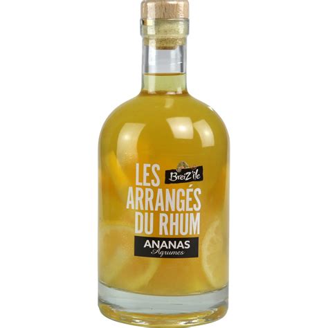 Rhum ananas agrumes BREIZ ILE la bouteille de 70cL à Prix Carrefour