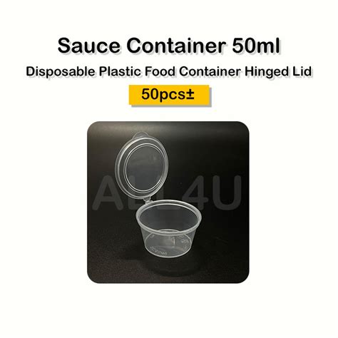 Sauce Container With Lid Ml Round Disposable Plastic Food Container