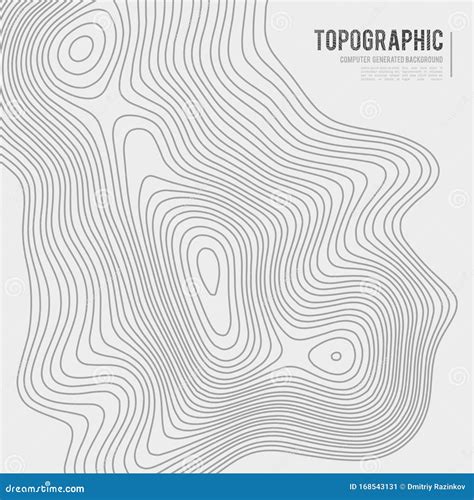 Grey Contours Vector Topography Geographic Mountain Topography Vector