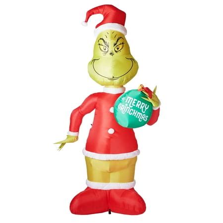 Gemmy Industries Airblown Inflatable Grinch With Ornament 11